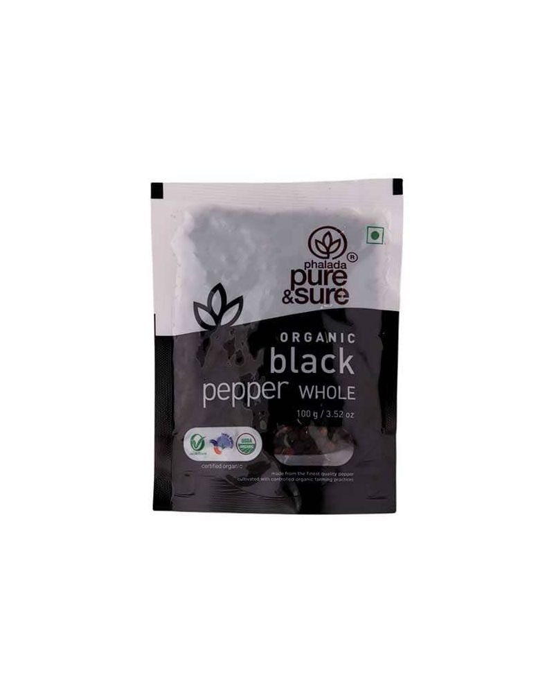 Black Pepper Whole 100g Uzhavu Organic 8546