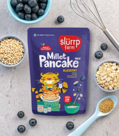 Blueberry Millet Pancake Mix | No Maida